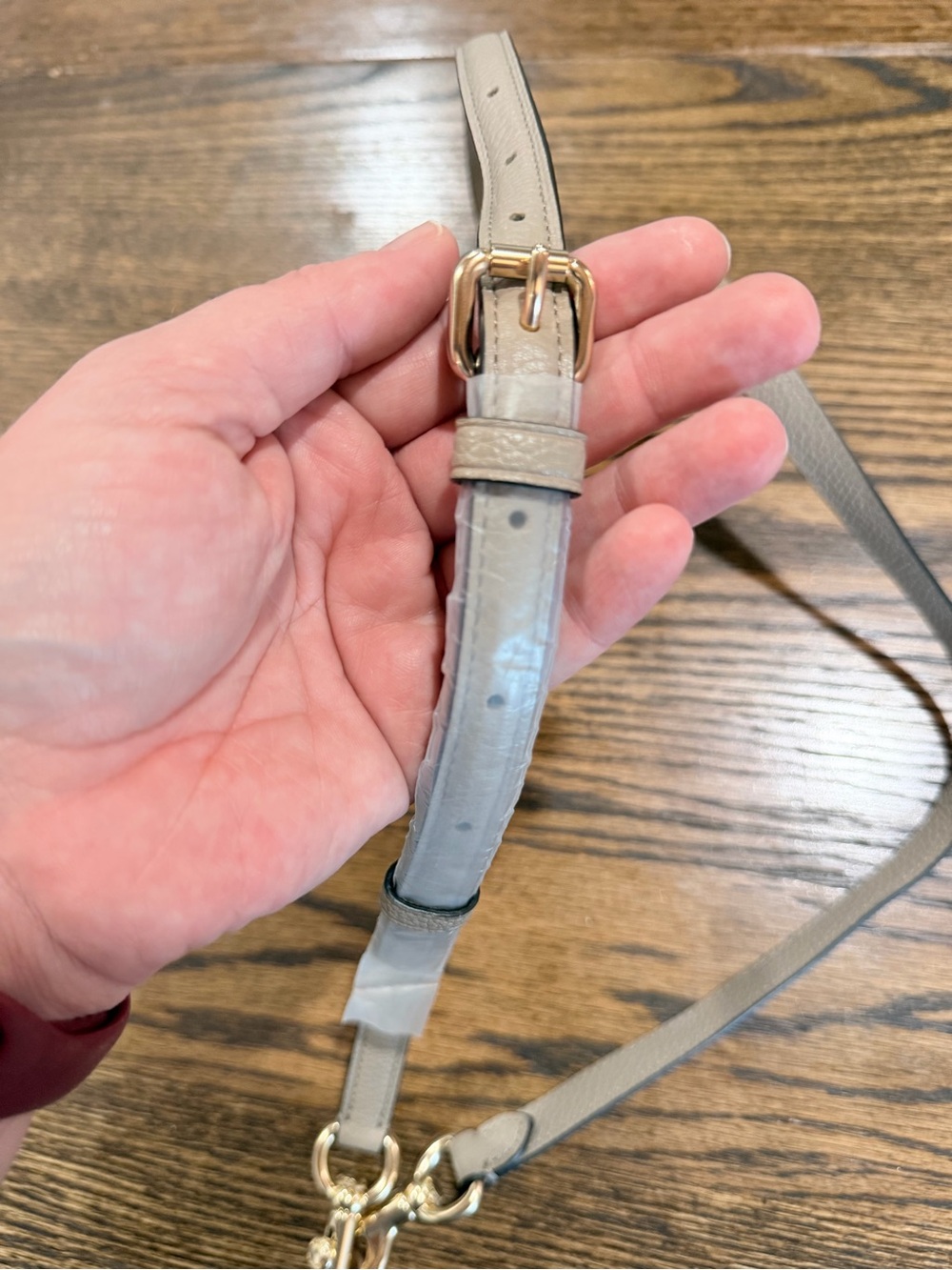 Coach Taupe Leather Crossbody Strap with Gold Hardware - Picture 2 of 6